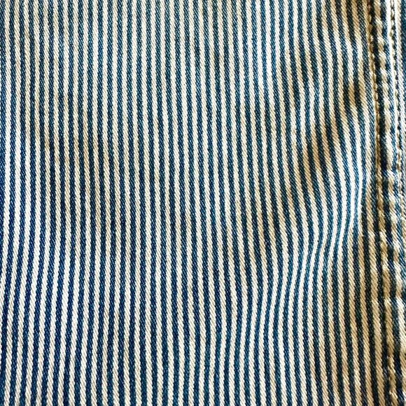 2000s NoBo No Boundaries Blue & White Railroad Striped Capris Sz 11 Y2K‎ Twee - Picture 3 of 5